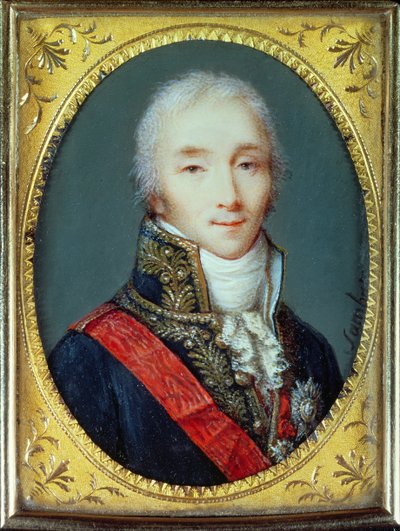 Miniature of Joseph Fouche, Duke of Otranto by Jean Baptiste Sambat